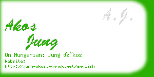 akos jung business card